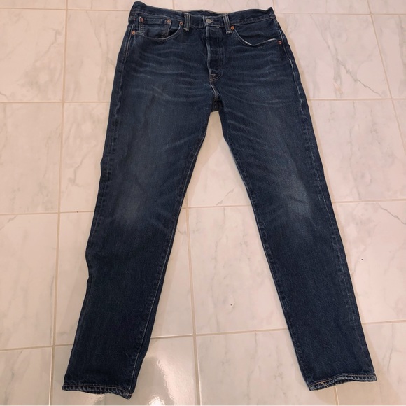Levi's Other - Levis blue denim red tab button fly 501 jeans.  Lightly distressed.